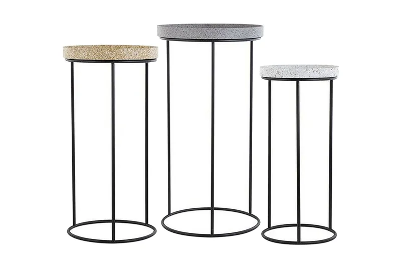 Texon Satsbord 36 cm 3-pack - Svart — Svart
