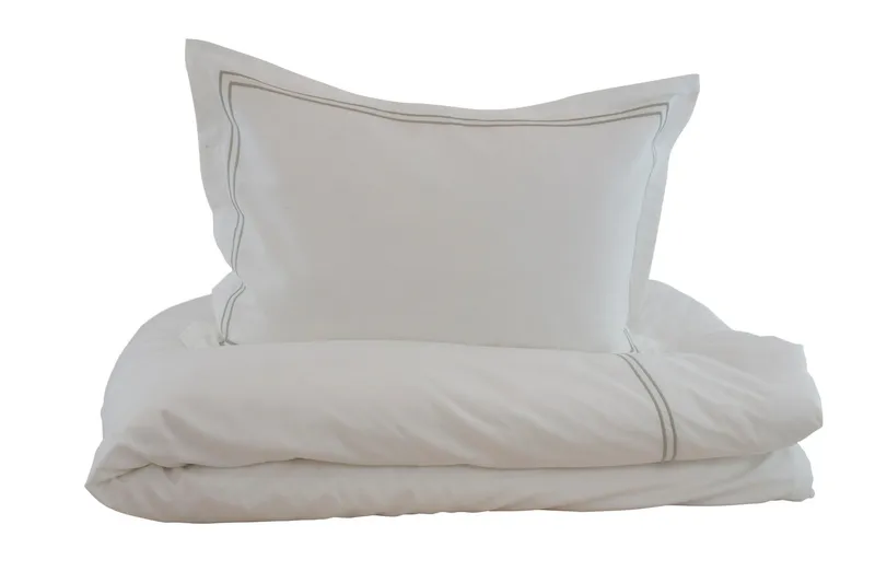 Tilda Bäddset 220x230 cm - Vit/Beige — Borås Cotton