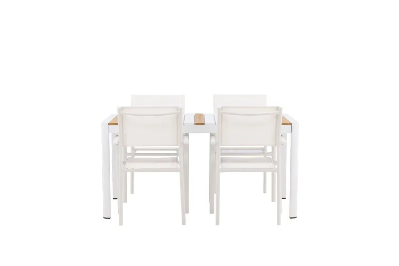 Togo Matgrupp Utomhus 150 cm Rektangulär med 4 Santorini Utestolar - Natur — Venture Home