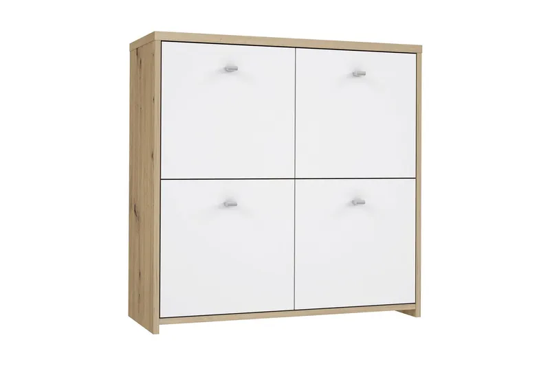Toledor Sideboard 4 Skåp 74x77 cm - Brun/Vit — Brun/Vit