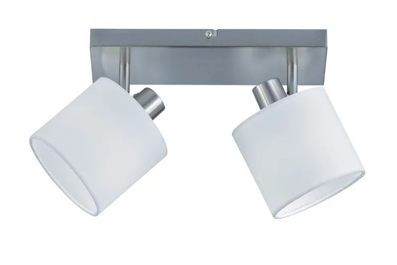 Tommy Spotlight 2L E14 borstad stål/ vit - Borstad stål/Vit — Trio Lighting