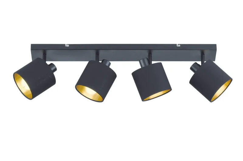 Tommy Spotlight 4L E14 mattsvart/ guld - Matt svart/Guld — Trio Lighting