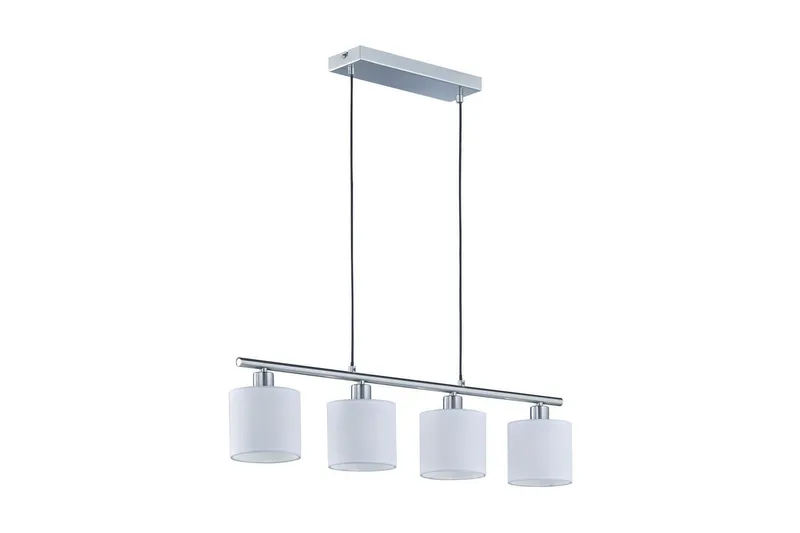 Tommy Taklampa 4L E14 borstad stål/ vit - Borstad stål/Vit — Trio Lighting