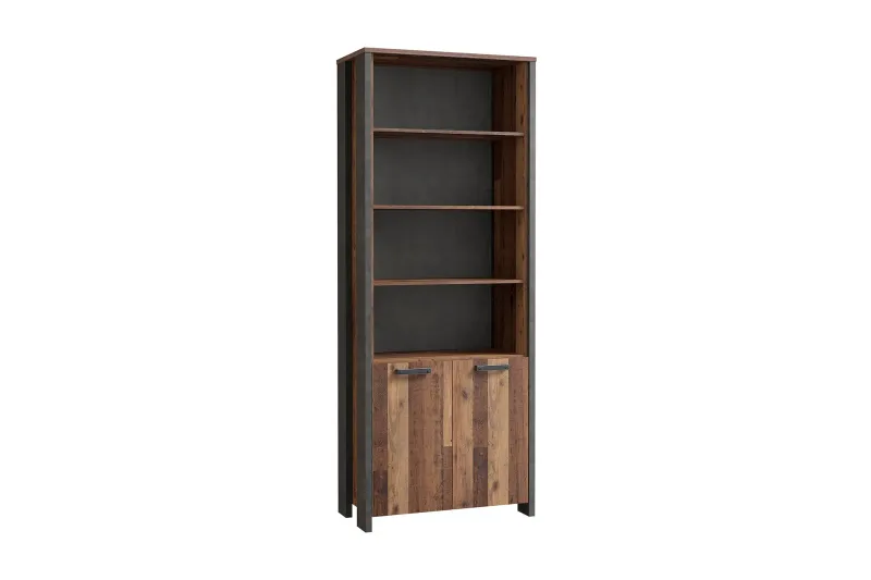 Torelles Bokhylla 87x220 cm - Brun/Grå — Brun/Grå