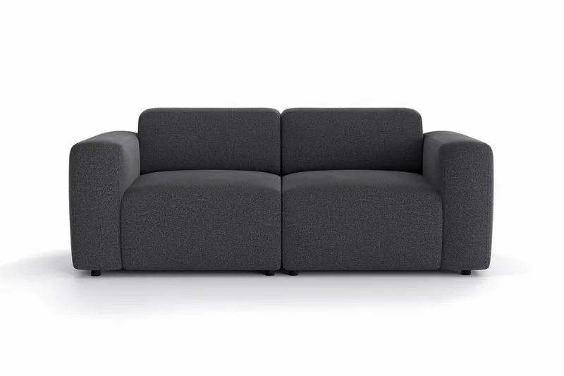 Torvasen 2-sits Soffa i Tyg - Svart — Svart