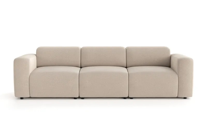 Torvasen 3-sits Soffa i Tyg - Beige — Beige