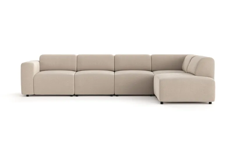 Torvasen 5-sits Soffa med Divan Höger i Tyg - Beige — Beige