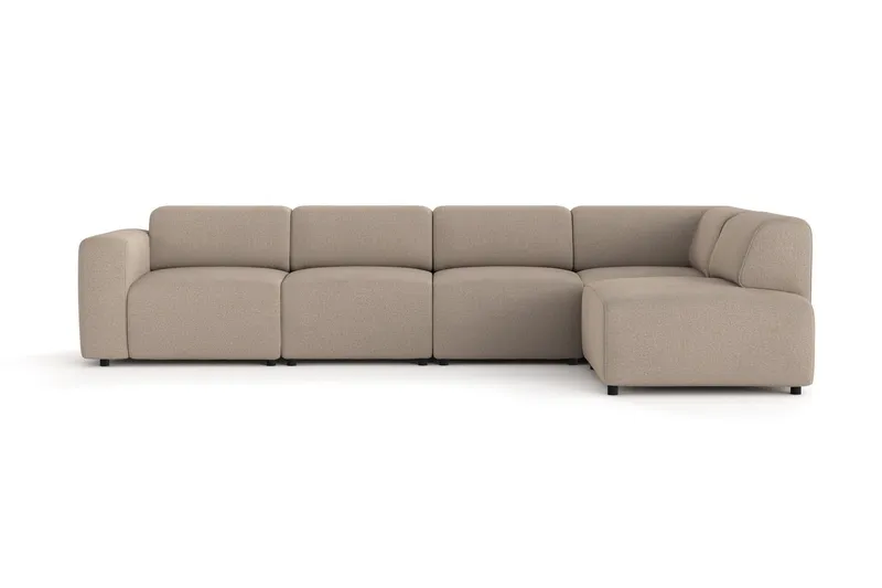 Torvasen 5-sits Soffa med Divan Höger i Tyg - Greige — Greige
