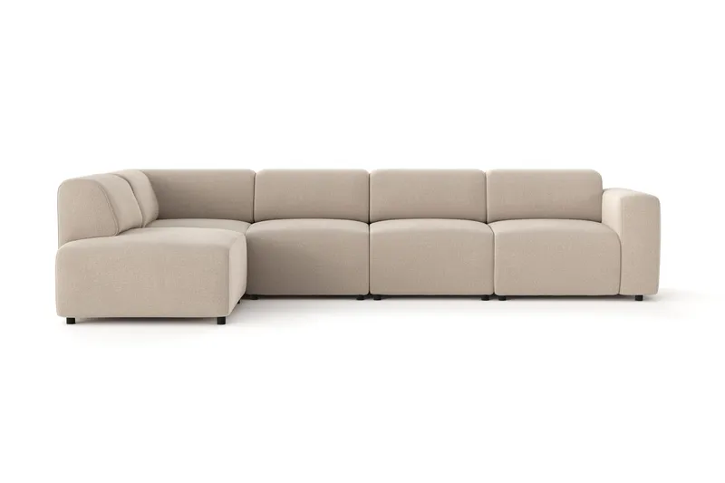 Torvasen 5-sits Soffa med Divan Vänster i Tyg - Beige — Beige