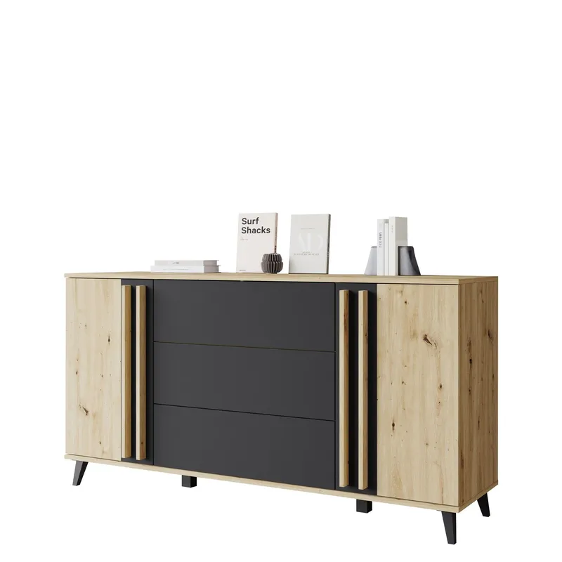 Torvos Byrå 150 cm - Brun/Svart — Brun/Svart