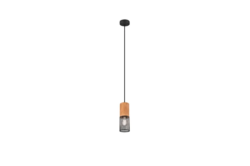 Tosh Taklampa E27 mattsvart - Natur/Matt svart — Trio Lighting