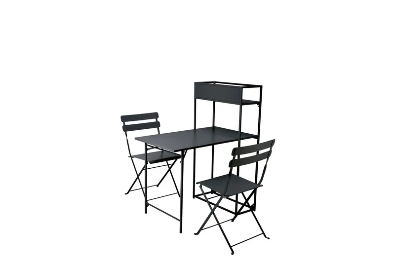 Tourra Liten Balkonggrupp och balkongset 2-sits - Cafeset balkong terrass - Svart — Svart