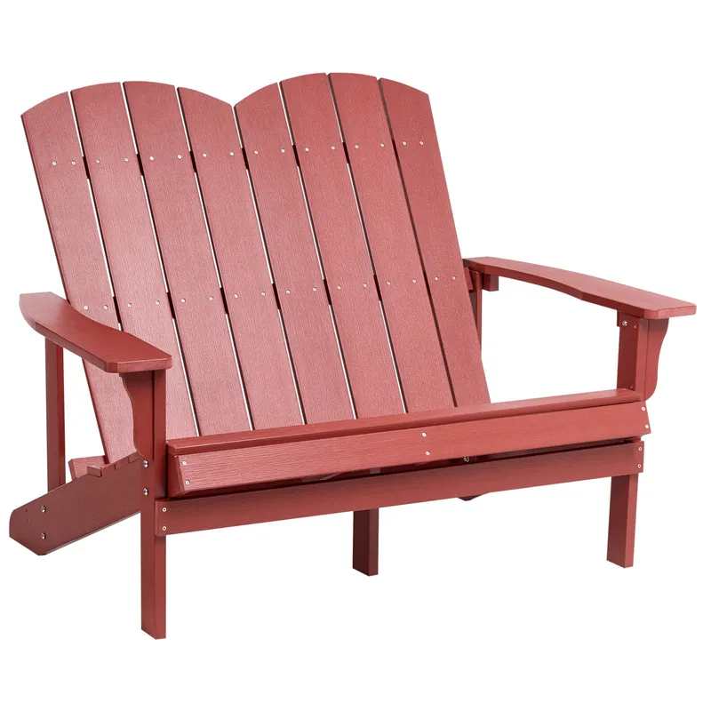 Trädgårdsbänk Adirondack 125 cm - Röd — Röd