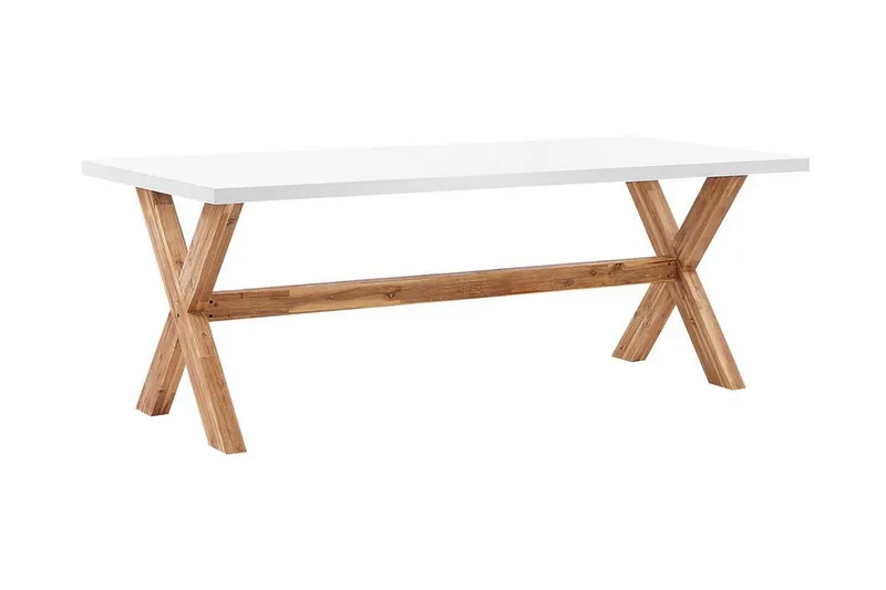 Trädgårdsbord 200 x 100 cm vit OLBIA - Vit — Vit