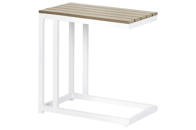 Trädgårdsbord Messina Ljus trä/vit, 35x60x59 cm - Ljus trä/vit, 35x60x59 cm — Ljus trä/vit, 35x60x59 cm