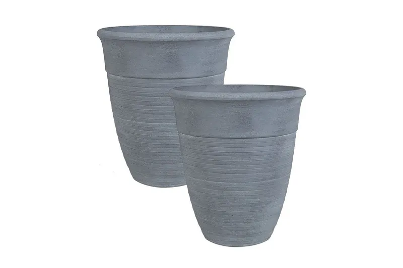Trädgårdskruka Katalima set om 2 Grå, 50x50x58 cm - Grå, 50x50x58 cm — Grå, 50x50x58 cm