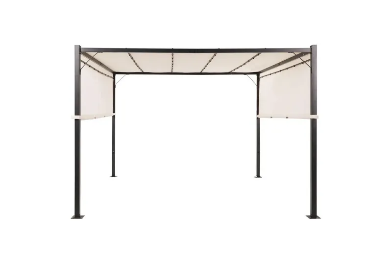 Trädgårdspergola Parga Beige/svart - Beige/svart — Beige/svart