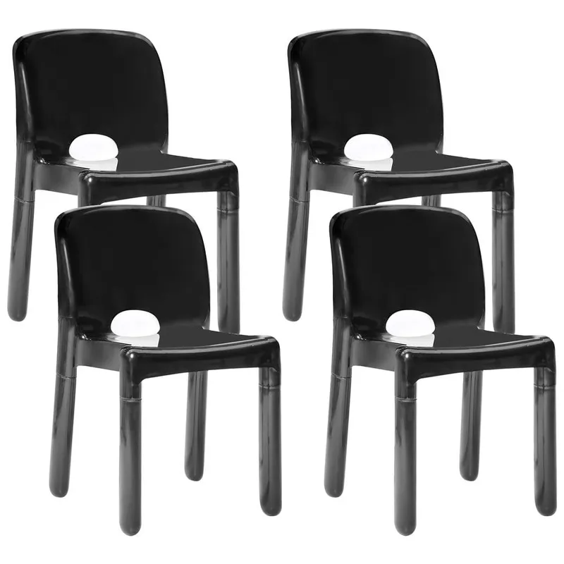 Trädgårdsstol Betim 4-pack - Svart — Svart