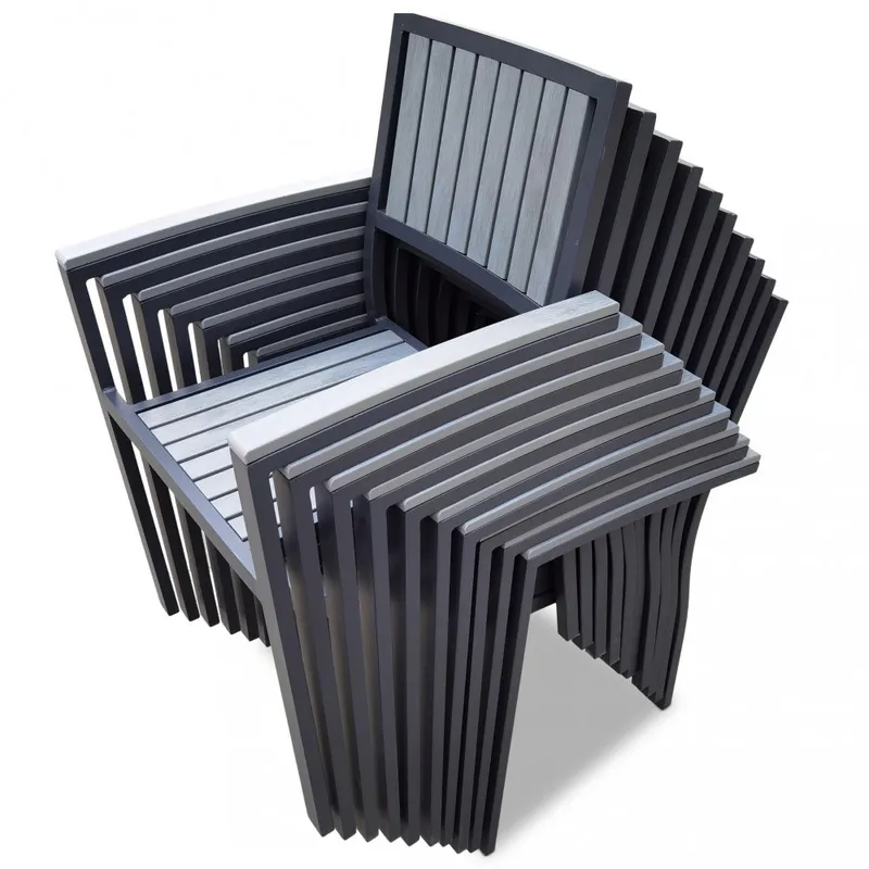 Trädgårdsstol i aluminium och komposit - Rindö 10-pack (Art.nr 151-1-35) — Metalcraft