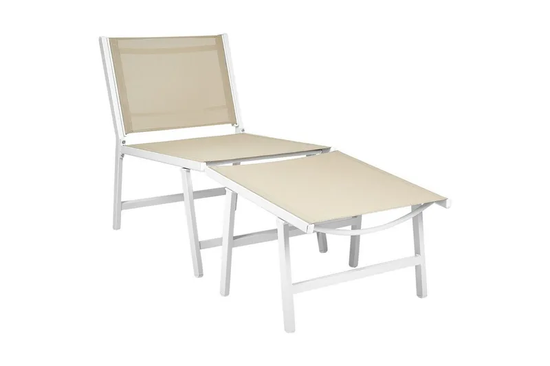 Trädgårdsstol Marceddi - Beige, vit — Beige, vit