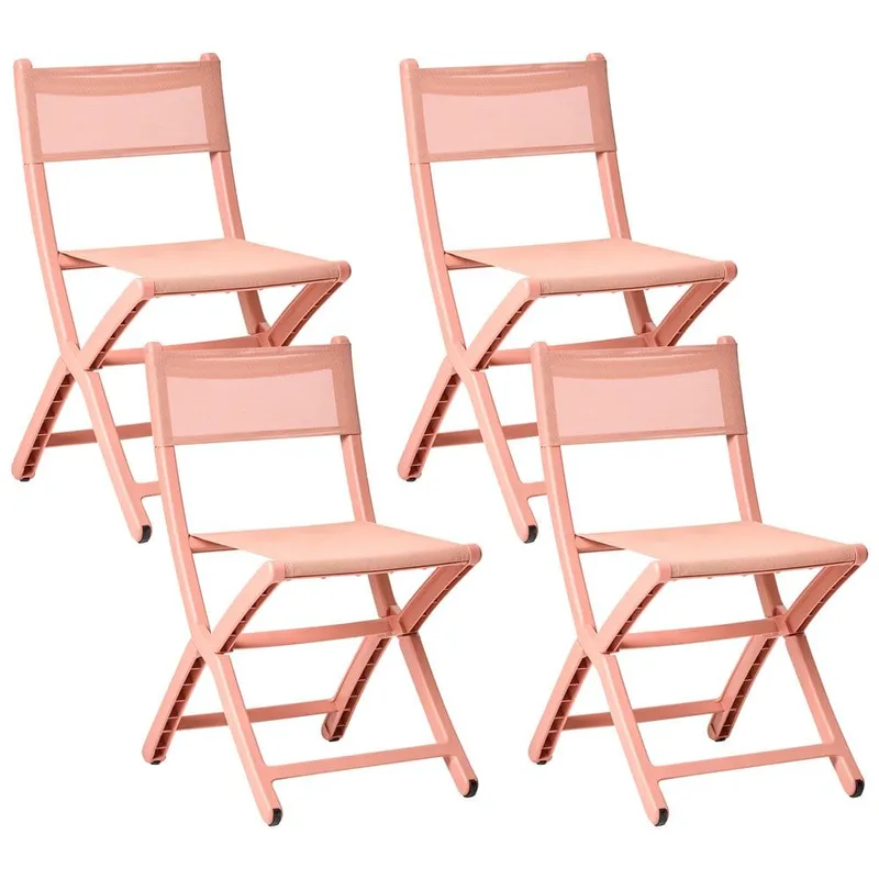 Trädgårdsstol Talca 4-pack - Röd — Röd