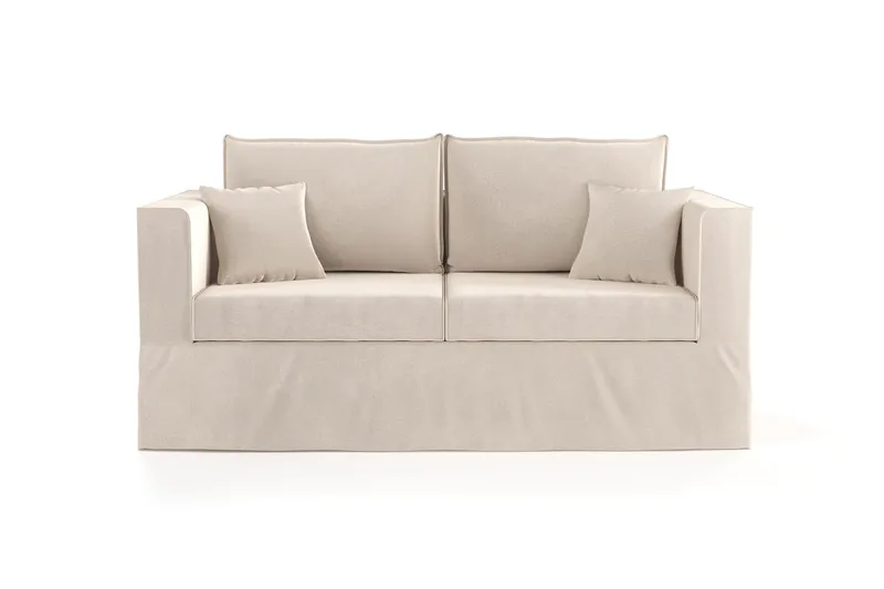Travstad 3-sits Bäddsoffa i Chenille - Beige — Andrarum