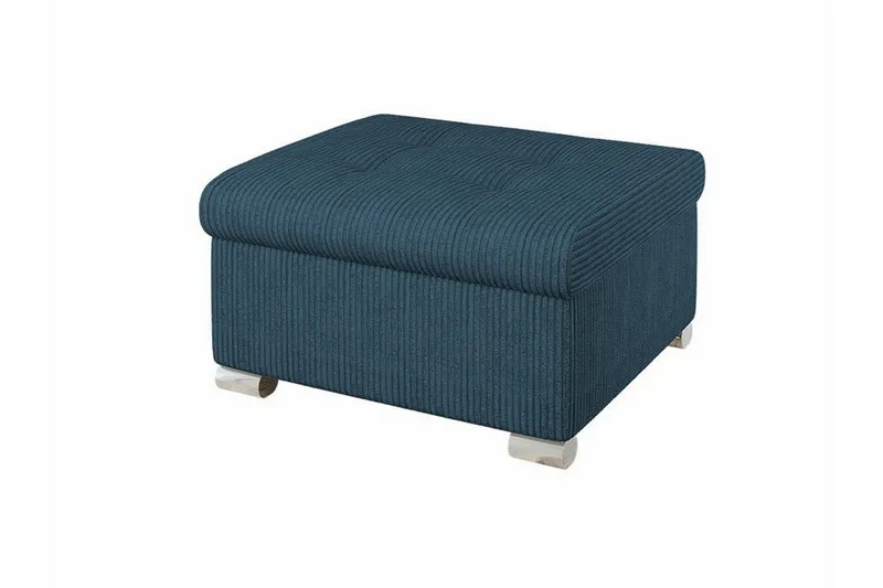 Trefor Fotpall 68 cm - Blå — Blå