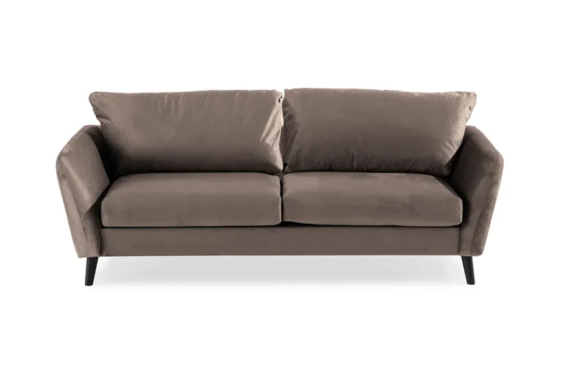 Trend 3-sits Sammetssoffa - Brun (Art.nr 240674) — Brun