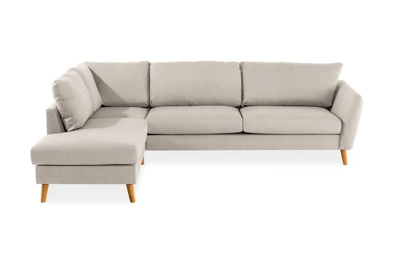 Trend 4-sits Vänstervänd L-formad Divansoffa i Tyg - Beige — Beige