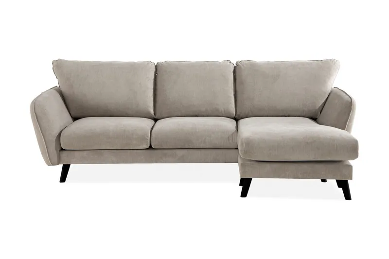 Trend Lyx 3-sits Högervänd L-formad Divansoffa i Tyg - Beige (Art.nr 665227) — Scandi Days