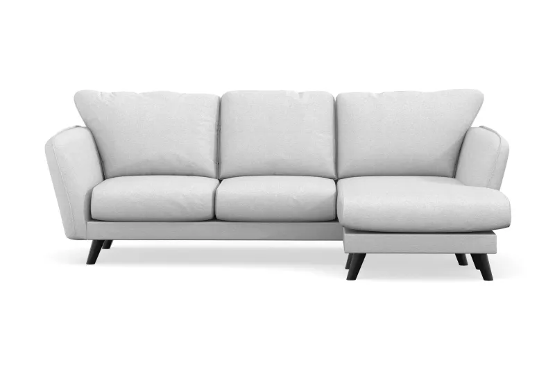 Trend Lyx 3-sits Högervänd L-formad Divansoffa i Tyg - Ljusgrå (Art.nr 1522410) — Ljusgrå