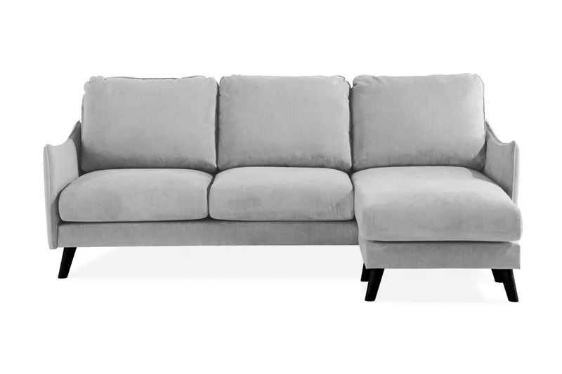 Trend Lyx 3-sits Högervänd L-formad Divansoffa i Tyg - Ljusgrå (Art.nr 665449) — Scandi Days