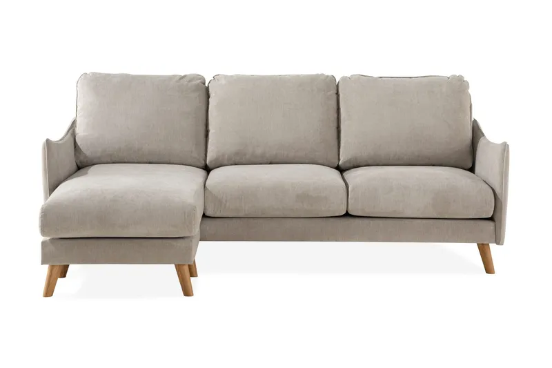 Trend Lyx 3-sits Vänstervänd L-formad Divansoffa i Tyg - Beige (Art.nr 665553) — Scandi Days