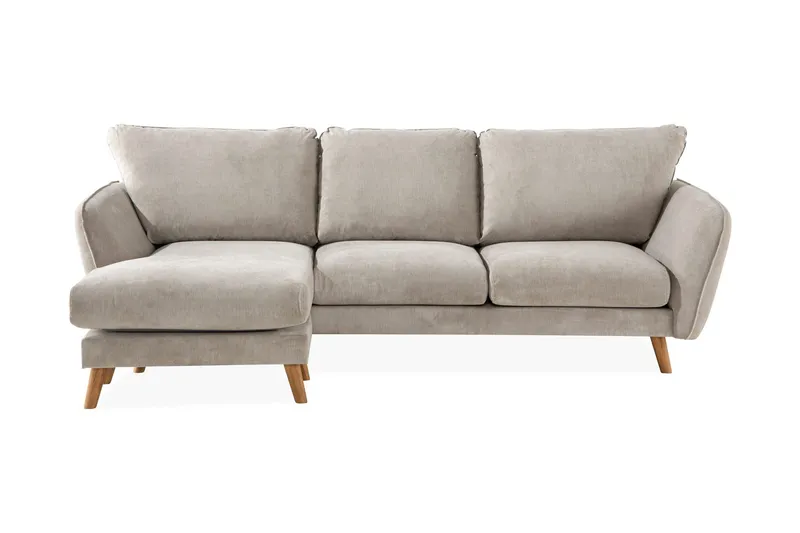 Trend Lyx 3-sits Vänstervänd L-formad Divansoffa i Tyg - Beige (Art.nr 665603) — Beige