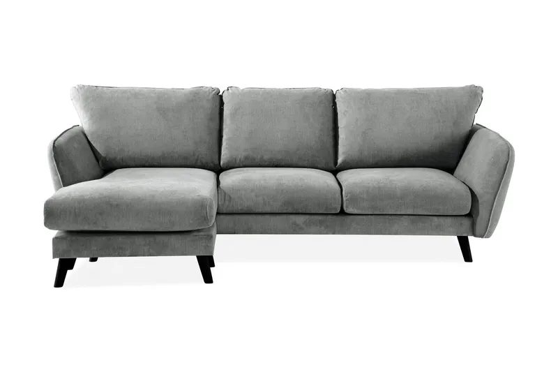 Trend Lyx 3-sits Vänstervänd L-formad Divansoffa i Tyg - Grå (Art.nr 665362) — Grå