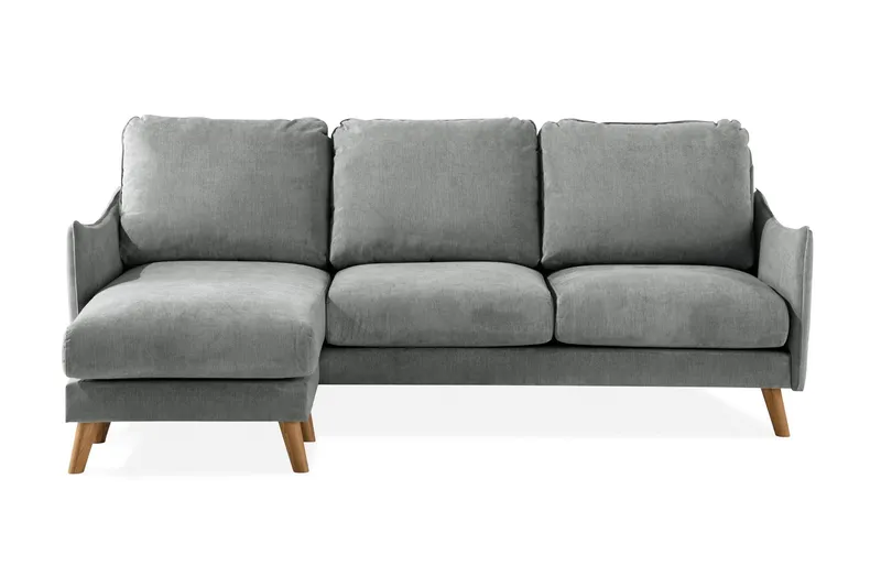 Trend Lyx 3-sits Vänstervänd L-formad Divansoffa i Tyg - Grå (Art.nr 665835) — Scandi Days