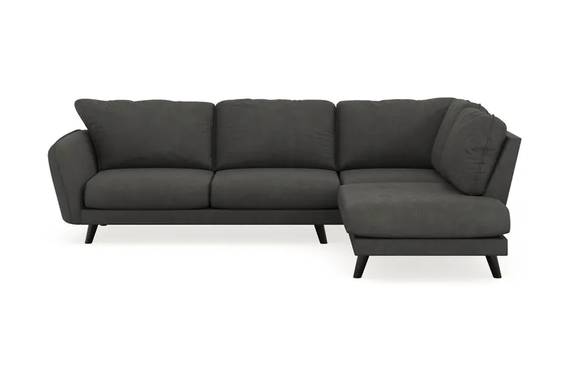 Trend Lyx 4-sits Högervänd L-formad Schäslongsoffa i Manchester - Mörkgrå (Art.nr 1522504) — Mörkgrå
