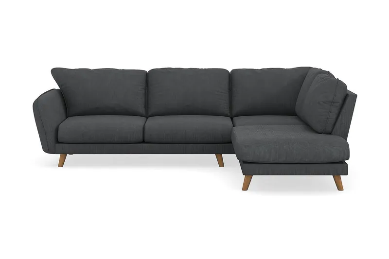 Trend Lyx 4-sits Högervänd L-formad Schäslongsoffa i Manchester - Mörkgrå (Art.nr 1522492) — Mörkgrå