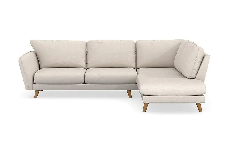 Trend Lyx 4-sits Högervänd L-formad Schäslongsoffa i Tyg - Beige (Art.nr 1522792) — Beige
