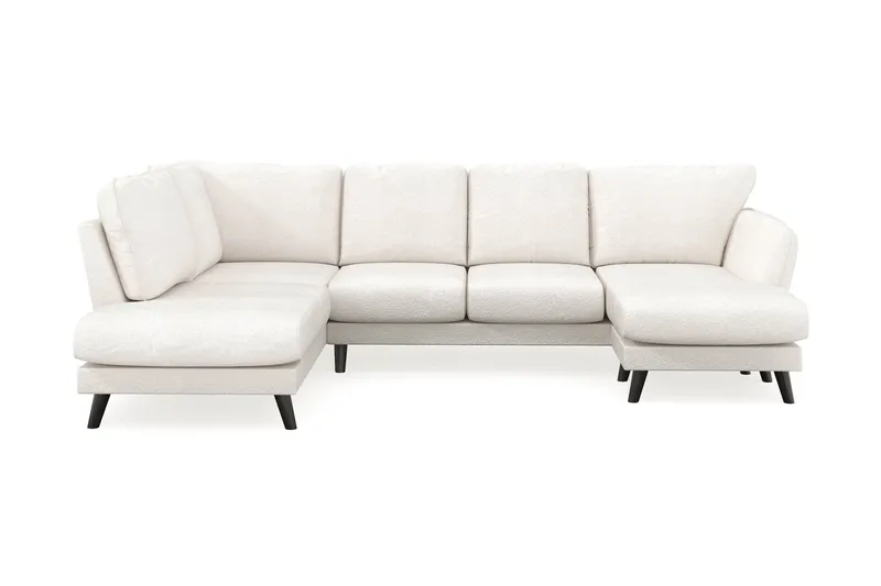 Trend Lyx 4-sits Högervänd U-formad Soffa med Divan och Schäslong i Bouclé - Vit (Art.nr 1522634) — Vit