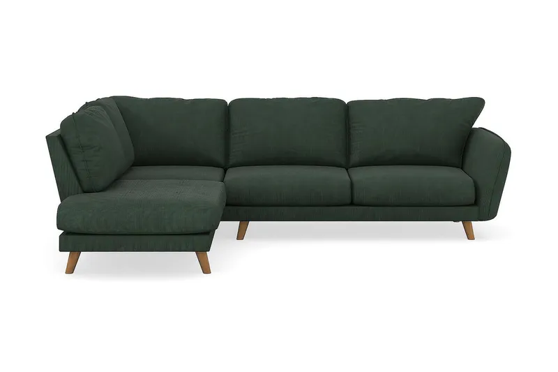 Trend Lyx 4-sits Vänstervänd L-formad Schäslongsoffa i Manchester - Mörkgrön (Art.nr 1522377) — Mörkgrön