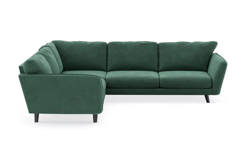 Trend Lyx 6-sits Vändbar L-formad Hörnsoffa i Sammet - Mörkgrön (Art.nr 1522403) — Mörkgrön