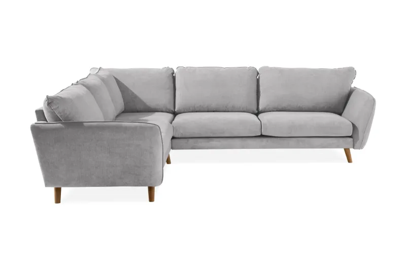 Trend Lyx 6-sits Vändbar L-formad Hörnsoffa i Tyg - Ljusgrå (Art.nr 665406) — Ljusgrå