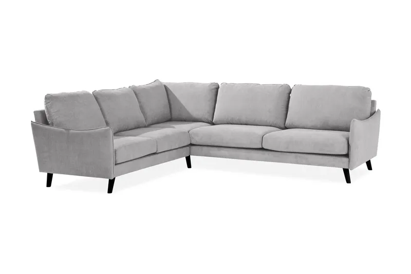 Trend Lyx 6-sits Vändbar L-formad Hörnsoffa i Tyg - Ljusgrå (Art.nr 665567) — Ljusgrå