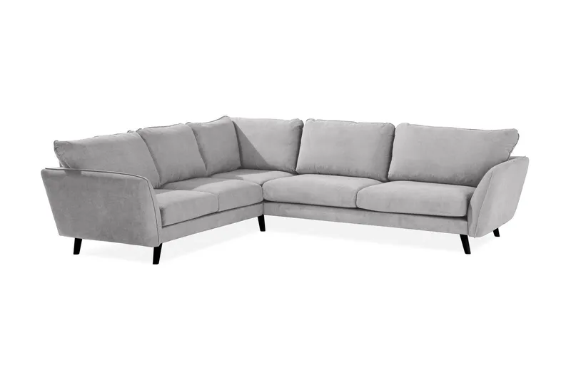Trend Lyx 6-sits Vändbar L-formad Hörnsoffa i Tyg - Ljusgrå (Art.nr 665696) — Ljusgrå