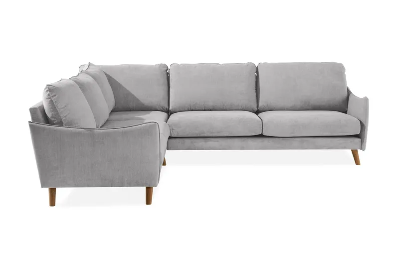 Trend Lyx 6-sits Vändbar L-formad Hörnsoffa i Tyg - Ljusgrå (Art.nr 665999) — Ljusgrå