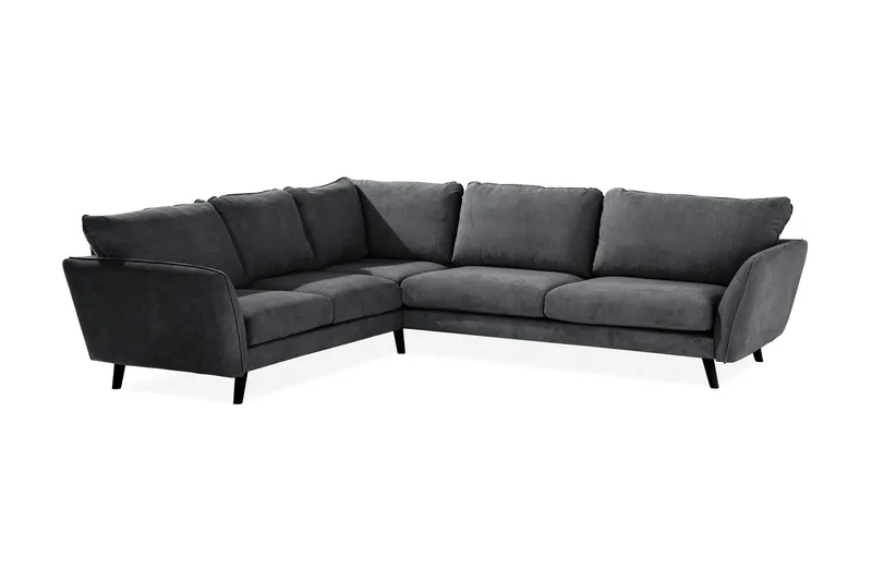 Trend Lyx 6-sits Vändbar L-formad Hörnsoffa i Tyg - Mörkgrå (Art.nr 665724) — Mörkgrå