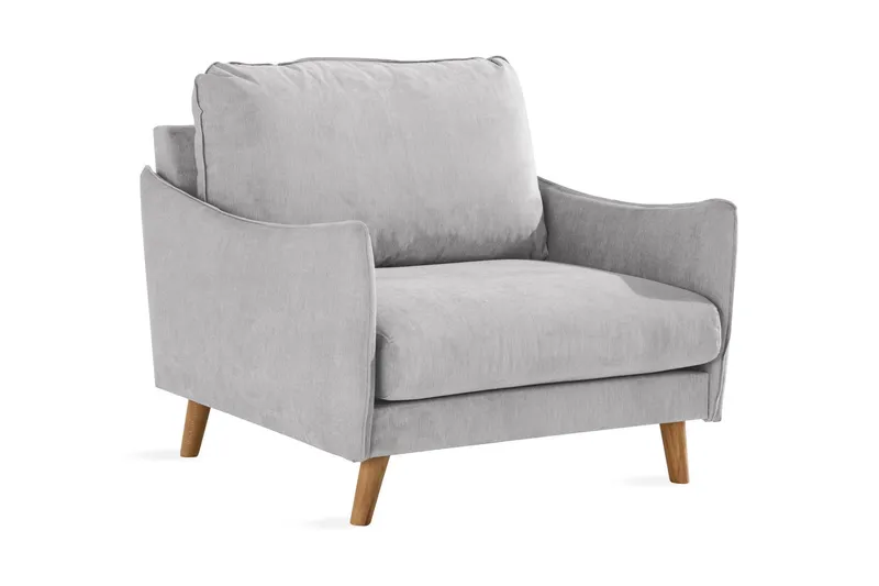 Trend Lyx Fåtölj - Ljusgrå/Ek (Art.nr 665857) — Ljusgrå/Ek