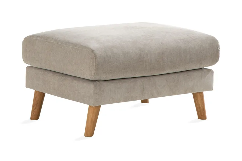 Trend Lyx Fotpall - Beige/Ek (Art.nr 665773) — Beige/Ek