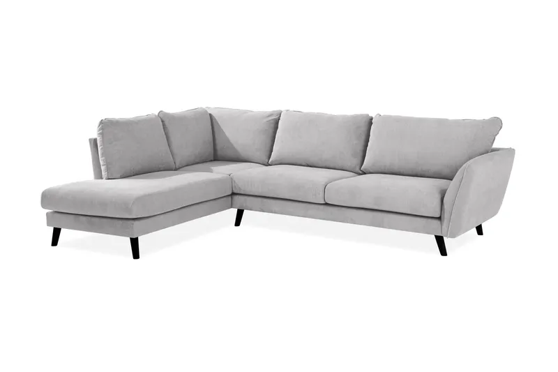 Trend Lyx Schäslongsoffa Vänster - Ljusgrå/Svart — Scandi Days